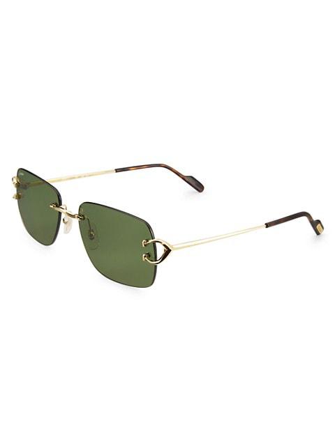Signature C 59 MM Rectangle Sunglasses商品第2张图片规格展示