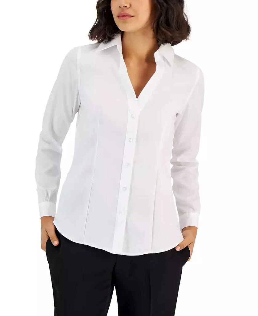 商品JONES NEW YORK|Women's Easy Care Button Up Long Sleeve Blouse,价格¥598,第1张图片