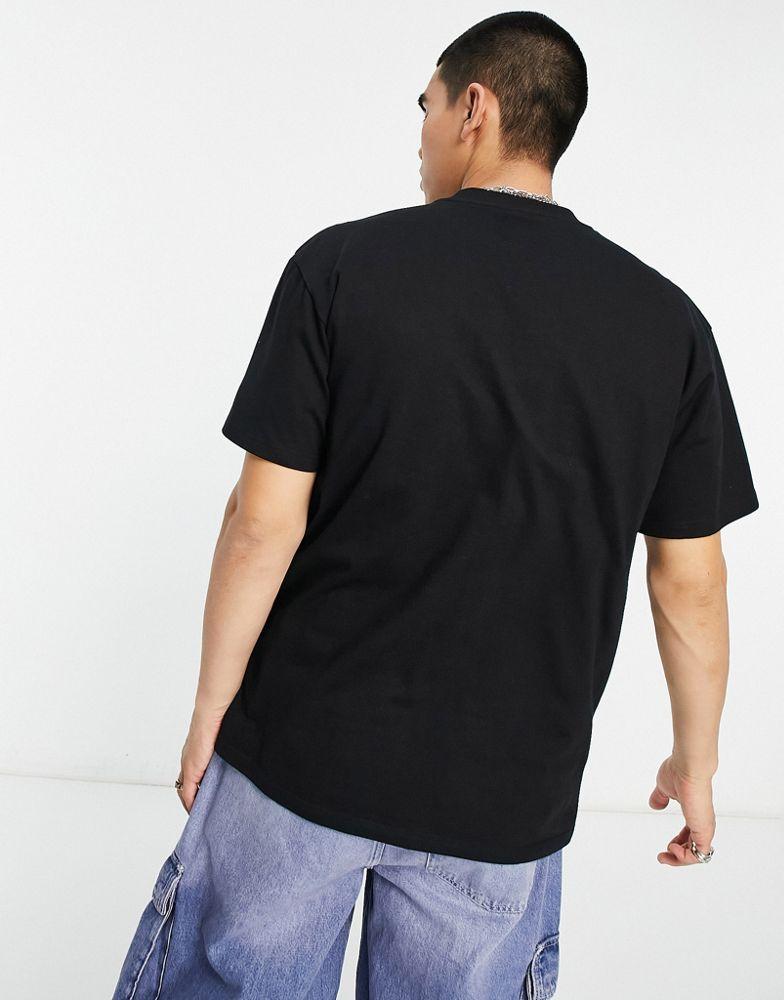 Carhartt WIP scrawl t-shirt in navy商品第4张图片规格展示