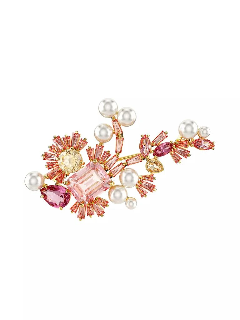 商品Swarovski|Gema Goldtone, Crystal & Imitation Pearl Brooch,价格¥1737,第1张图片