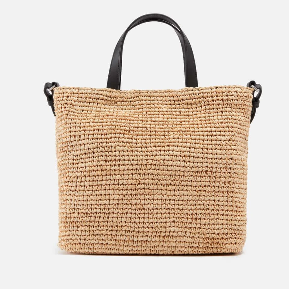 商品Kenzo|KENZO Small Logo-Embroidered Raffia Tote Bag,价格¥1140,第3张图片详细描述