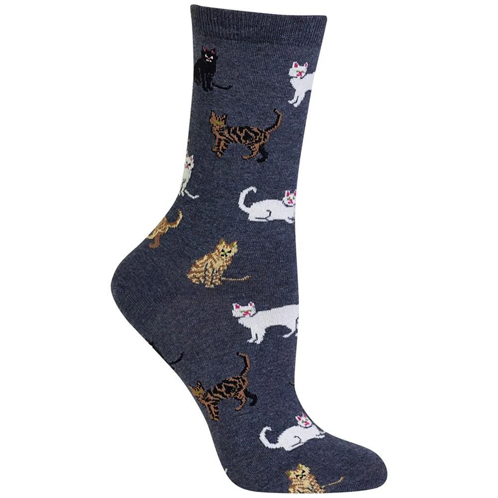 商品Hot Sox|猫咪袜子Hot Sox Women's Cats Trouser Socks,价格¥67,第1张图片