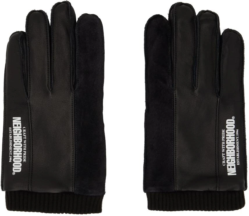 商品NEIGHBORHOOD|Black Paneled Gloves,价格¥812,第1张图片