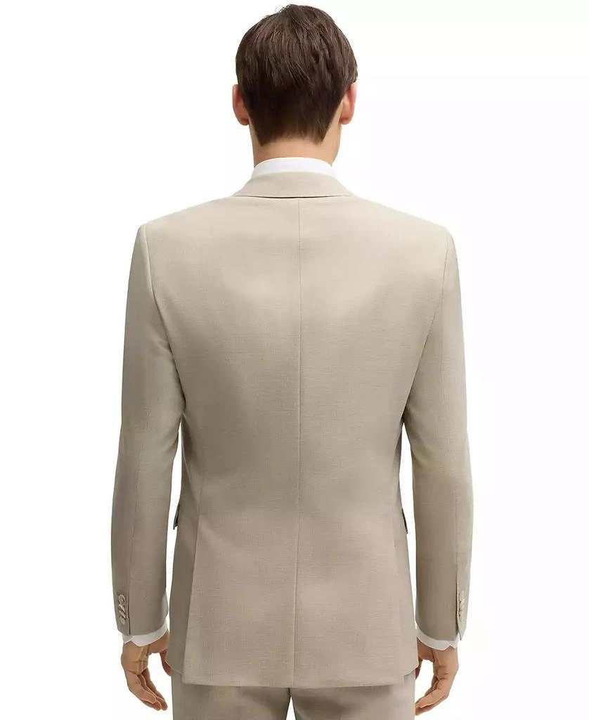 Men's Patterned Stretch Wool Slim-Fit Three-Piece Suit 商品