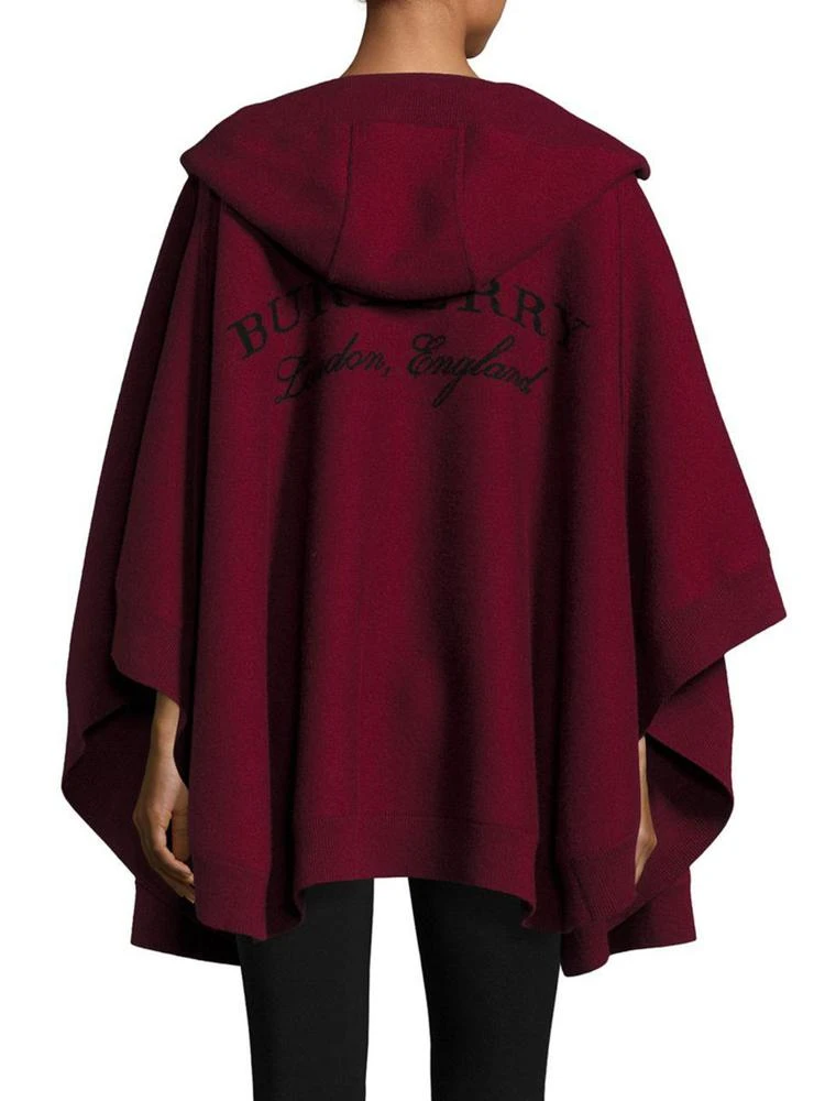 商品Burberry|Carla Hooded Knit Cape,价格¥11836,第2张图片详细描述