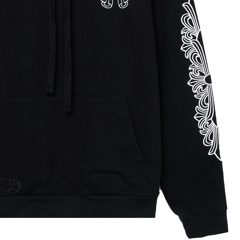 商品[国内直发] Chrome Hearts|马蹄十字架加绒卫衣  男女同款 黑色,价格¥9395,第5张图片详细描述