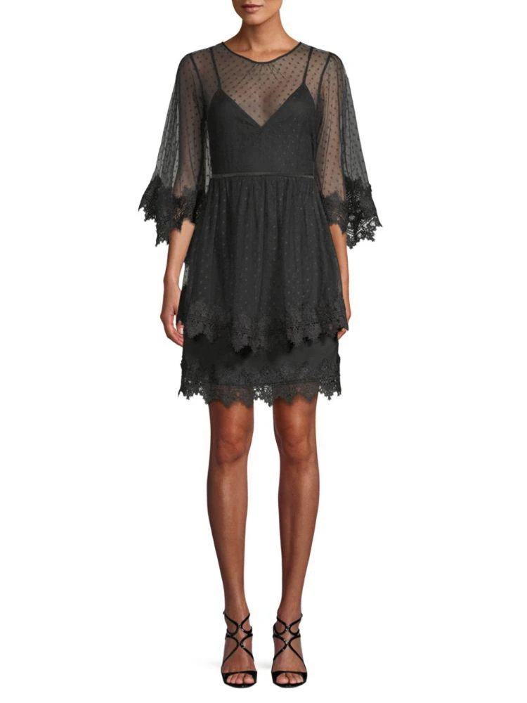 商品Allison New York|Tiered Lace-Trimmed Dress,价格¥396,第1张图片