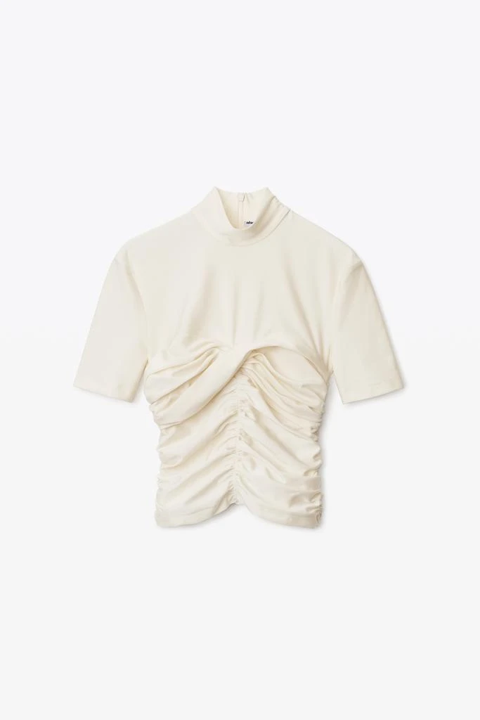 商品Alexander Wang|RUCHED MOCK NECK TOP IN STRETCH JERSEY,价格¥1125,第3张图片详细描述