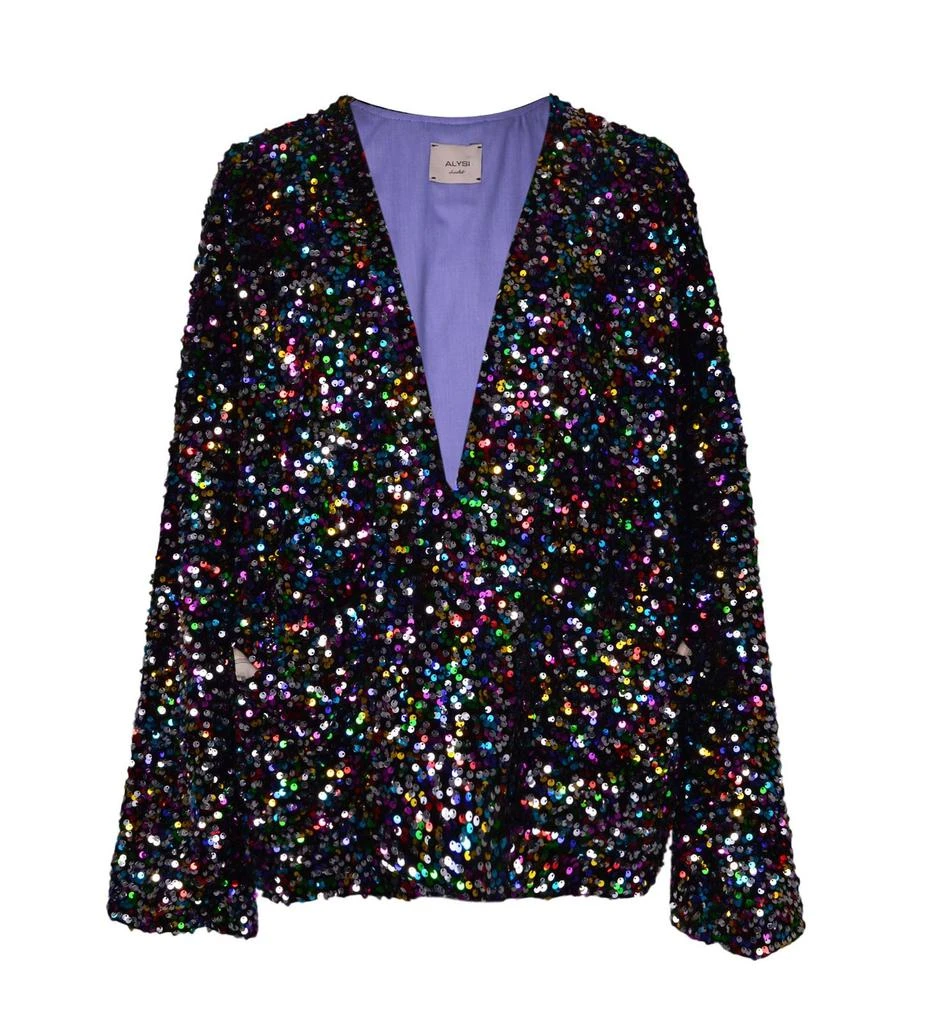 商品ALYSI|Alysi V-Neck Embellished Long-Sleeved Blazer,价格¥2266,第1张图片