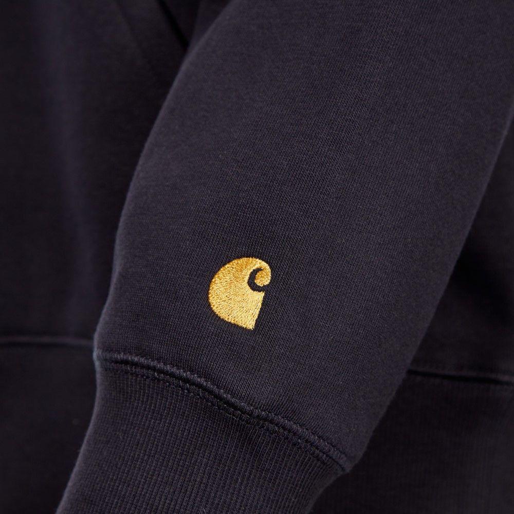商品Carhartt|Hooded Chase Sweat - Navy/Gold,价格¥258,第5张图片详细描述