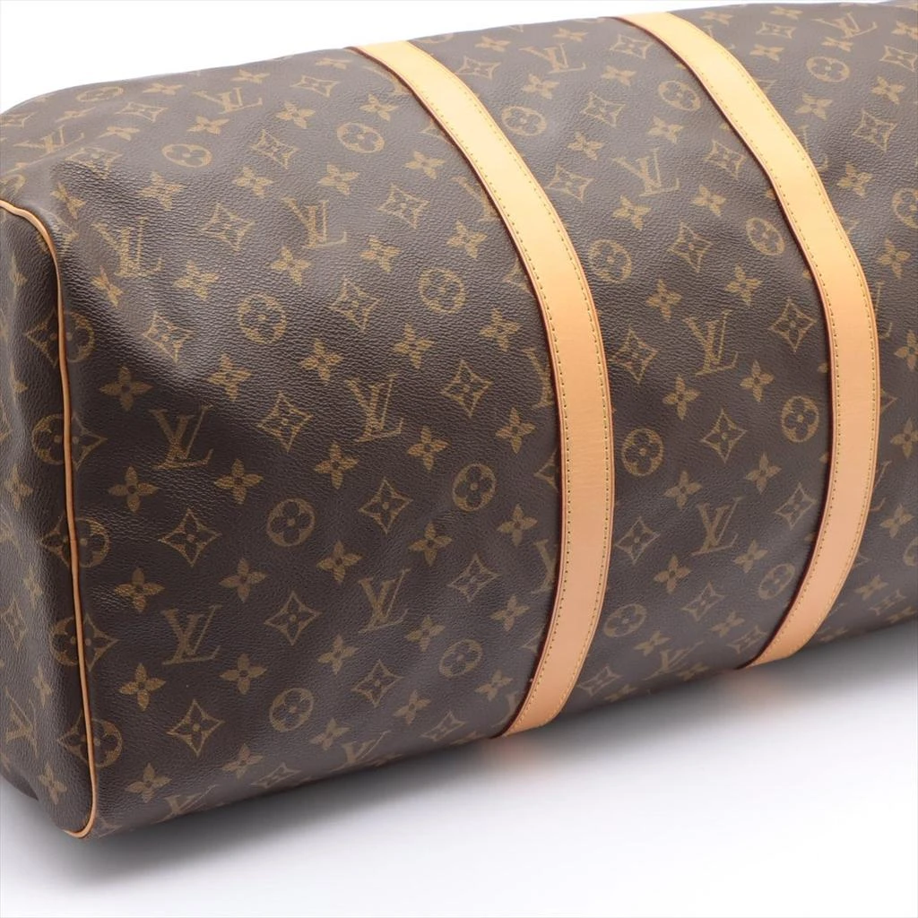 商品[二手商品] Louis Vuitton|Louis Vuitton Brown Monogram Canvas Leather Keepall 55 cm Duffle Bag Luggage,价格¥11870,第4张图片详细描述