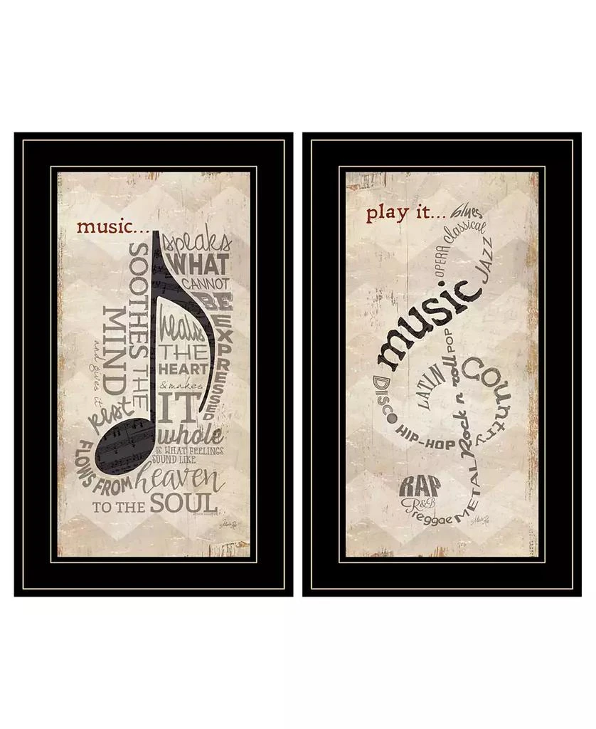 商品Trendy Décor 4U|Music Collection 2-Piece Vignette By Marla Rae, Black Frame, 11" x 21",价格¥918,第1张图片