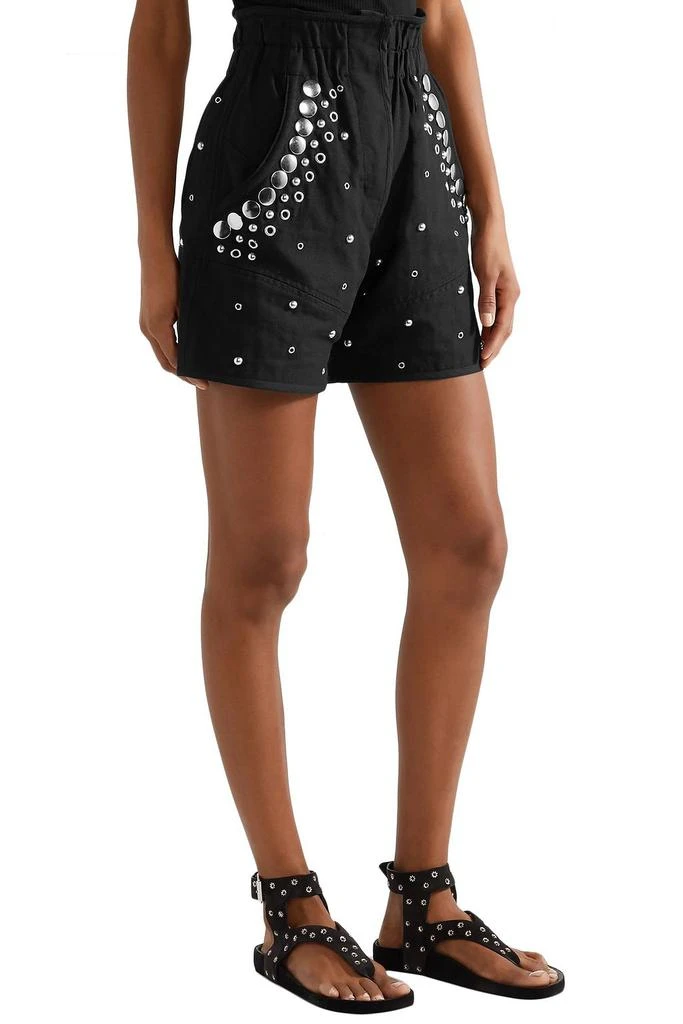 商品Isabel Marant|Esytis embellished cotton-canvas shorts,价格¥2706,第3张图片详细描述