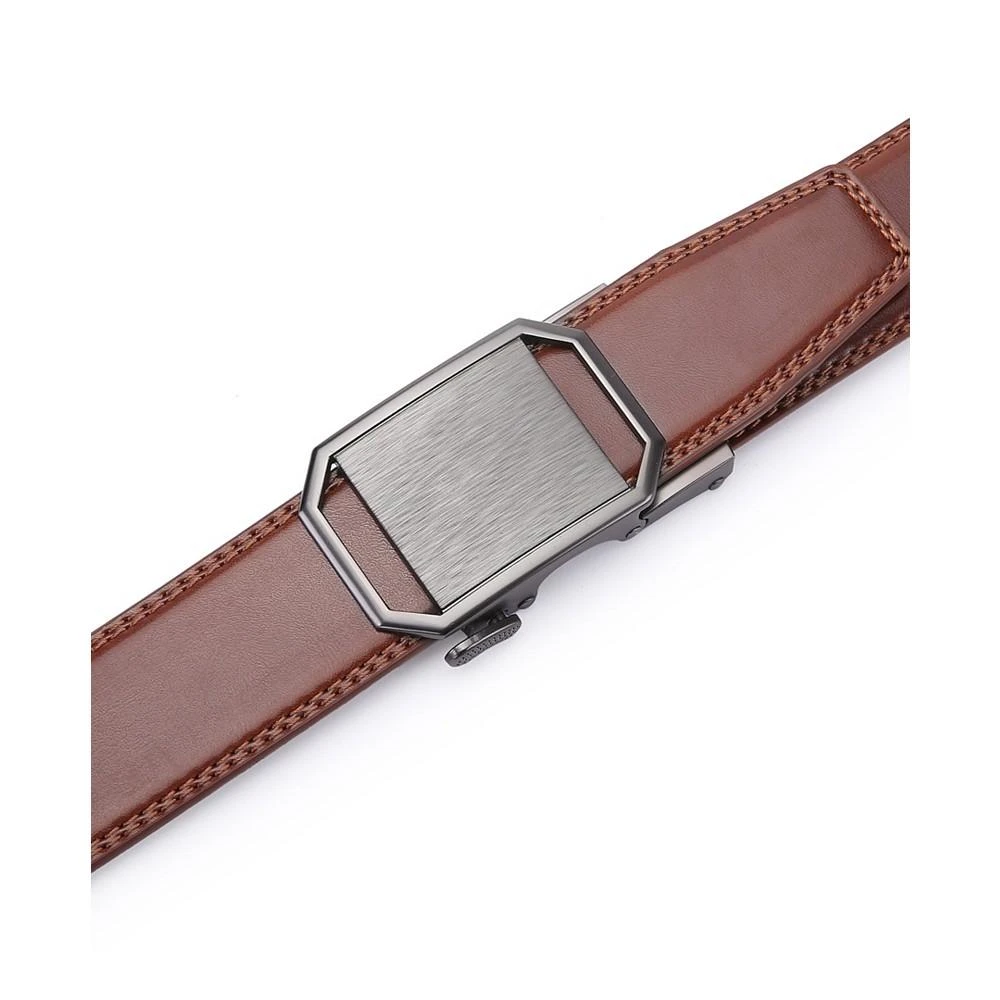 商品Mio Marino|Men's Solid Buckle Ratchet Belts,价格¥211,第2张图片详细描述