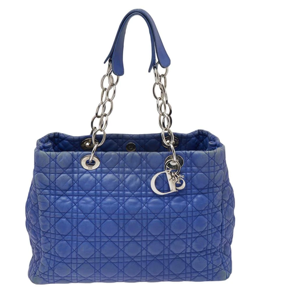 商品[二手商品] Dior|Dior Blue Cannage Leather Large Soft Lady Dior Shopping Tote,价格¥3164,第1张图片
