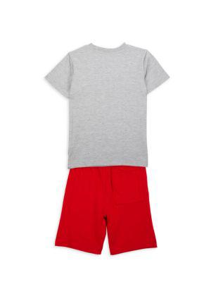 Baby Boy's​ 2-Piece Logo T-Shirt & Shorts Set商品第2张图片规格展示