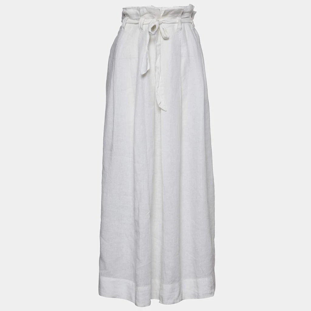 商品[二手商品] Weekend Max Mara|Weekend Max Mara White Linen Pleated Maxi Skirt M,价格¥836,第1张图片