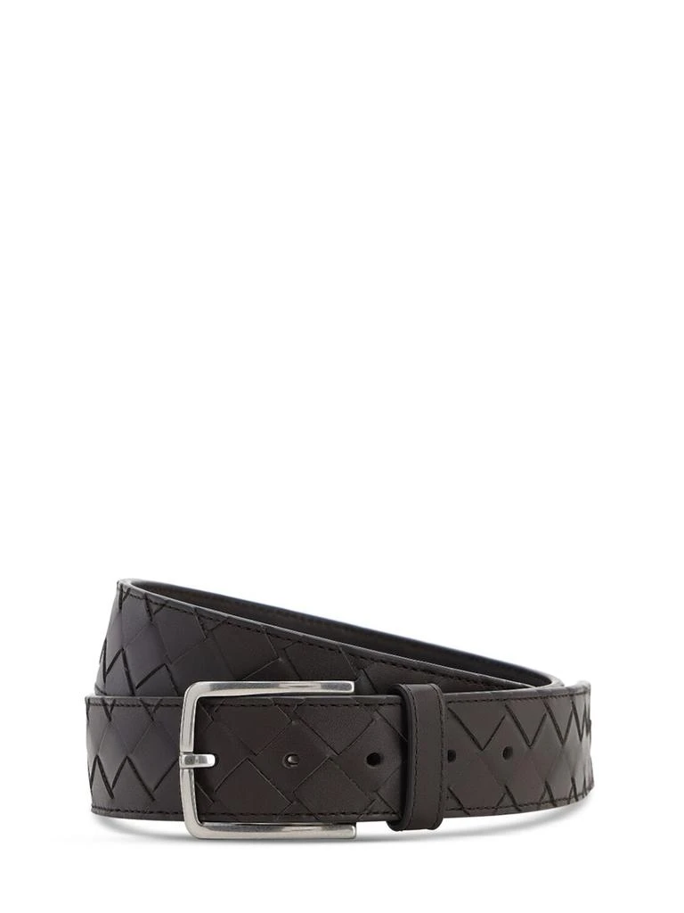 商品Bottega Veneta|3.5cm New Intreccio Buckle Leather Belt,价格¥5538,第1张图片