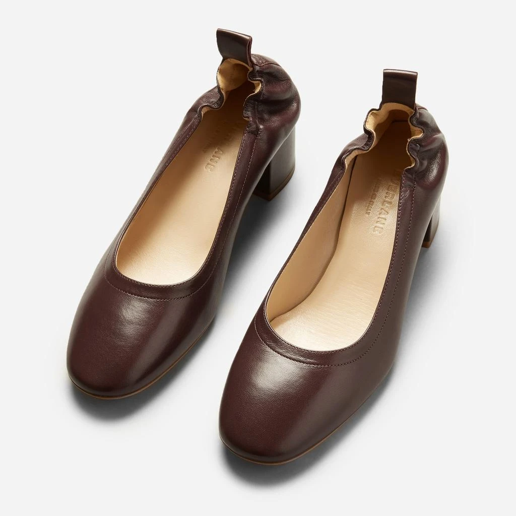 商品Everlane|The Day Heel  麂皮粗跟鞋 - 牛血红,价格¥627-¥634,第3张图片详细描述