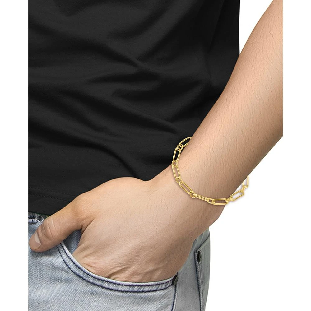 商品Effy|EFFY® Men's Polished Link Bracelet in 14k Gold-Plated Sterling Silver,价格¥891,第2张图片详细描述