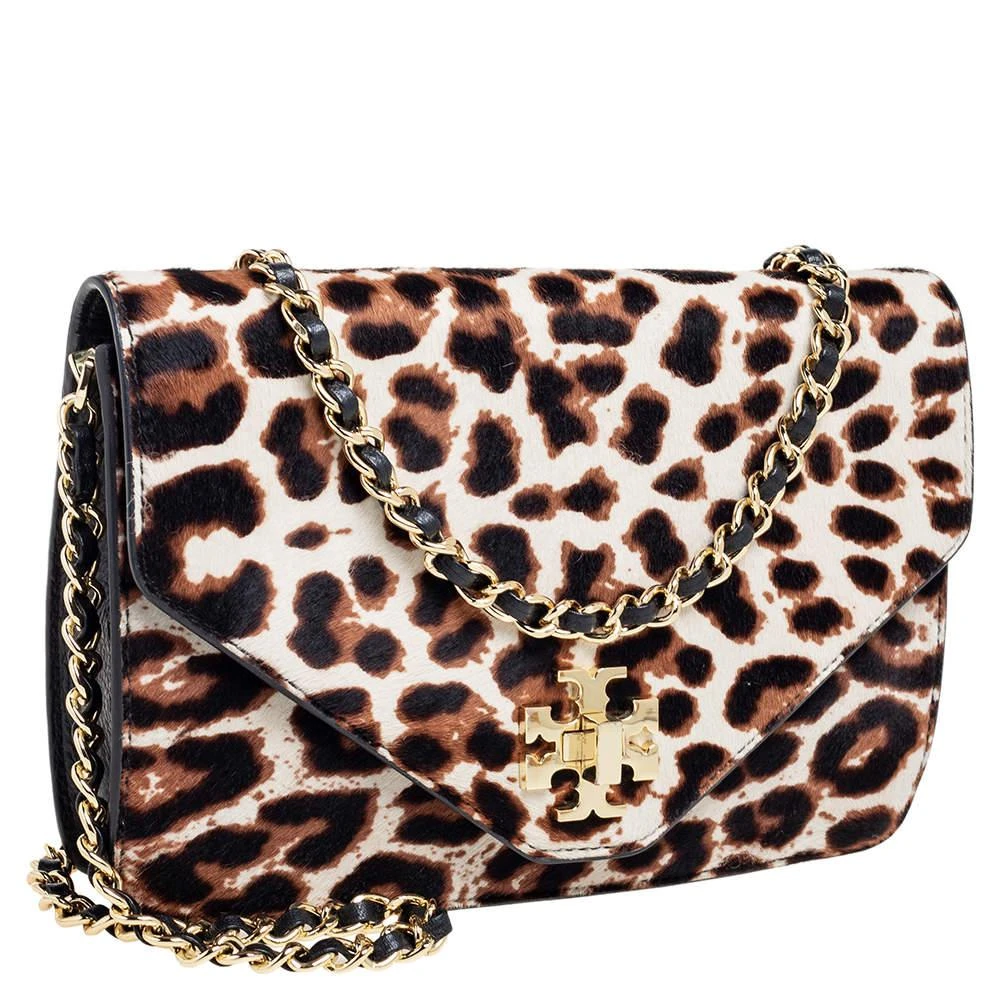商品[二手商品] Tory Burch|Tory Burch Brown/Black Pony Hair/Leather Kira Envelope Flap Chain Bag,价格¥929,第3张图片详细描述