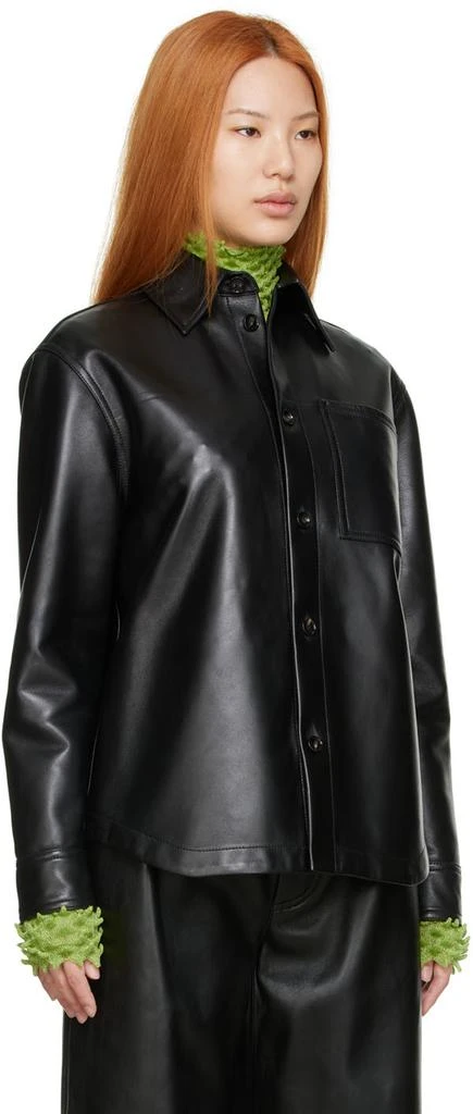 商品Bottega Veneta|Black Leather Shirt,价格¥36145,第2张图片详细描述