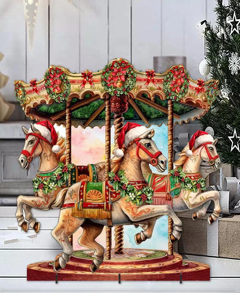 Christmas Carousel 32" Christmas Outdoor Yard Decor G. DeBrekht 商品