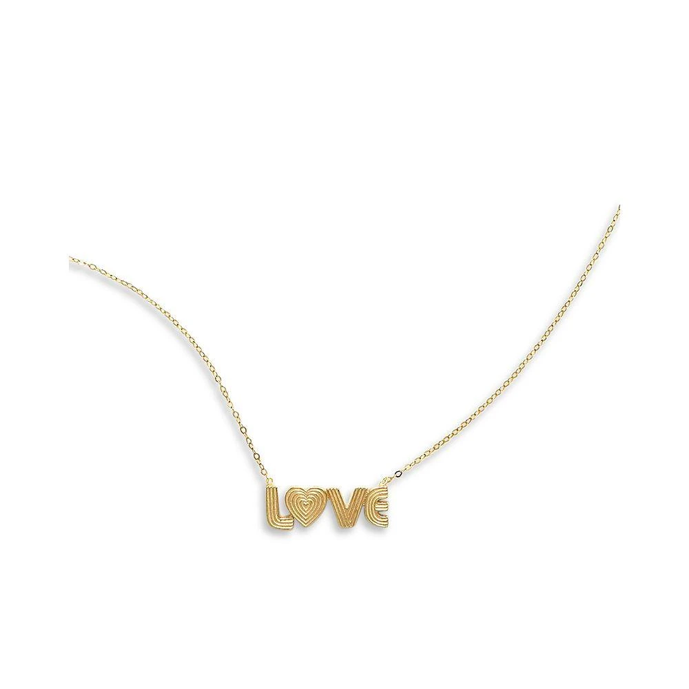 商品Moon & Meadow|14K Yellow Gold Love Disco Pendant Necklace, 18",价格¥1667,第1张图片