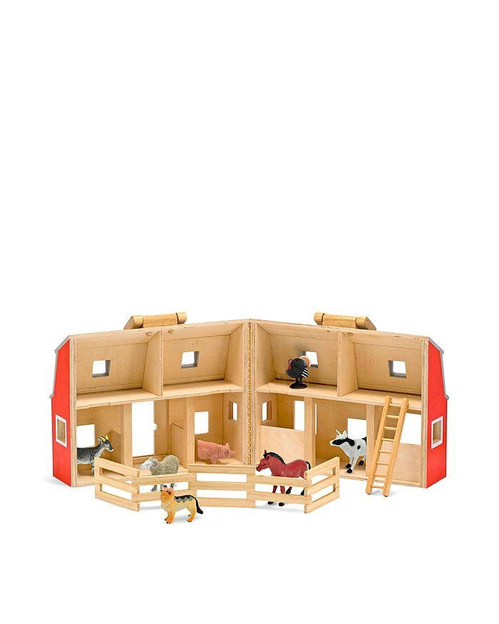 商品Melissa & Doug|Fold & Go Wooden Barn - Ages 3+,价格¥517,第3张图片详细描述