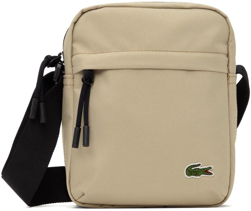 商品Lacoste|Beige Zip Crossover Messenger Bag,价格¥327,第1张图片