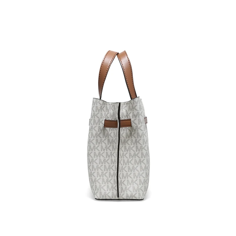 Michael Kors 奥莱款 EMILIA小号PVC印花配皮女士单肩斜挎手提包 35H0GU5S1B VANILLA 商品