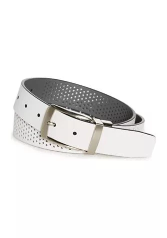 商品Perry Ellis|Tour Breathable White Belt,价格¥342,第1张图片