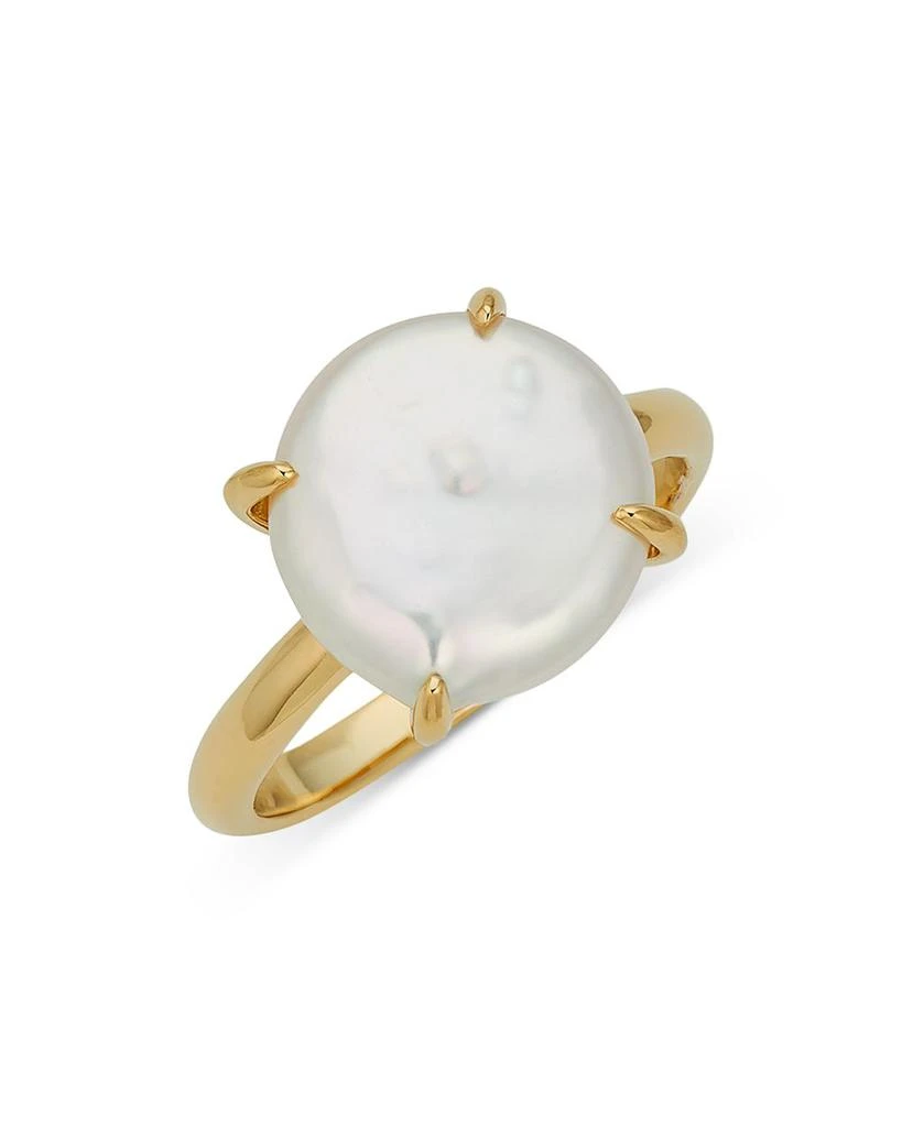 商品Nadri|Dot Dot Dot Cultured Freshwater Coin Pearl Ring in 18K Gold Plated,价格¥432,第1张图片