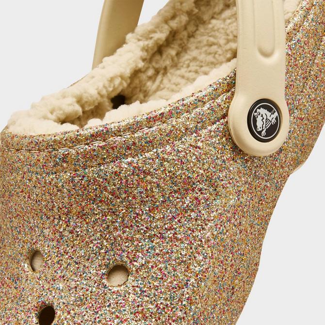 Women's Crocs Classic Lined Glitter Clog Shoes商品第3张图片规格展示