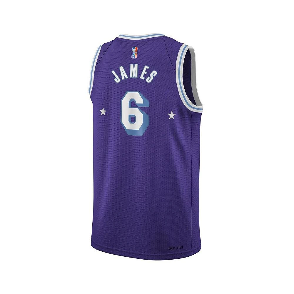 商品NIKE|Big Boys LeBron James Purple Los Angeles Lakers 2021/22 Swingman Jersey - City Edition,价格¥669,第3张图片详细描述