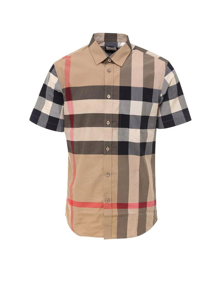 商品Burberry|Burberry Tartan Motif Short-Sleeved Shirt,价格¥2353,第1张图片