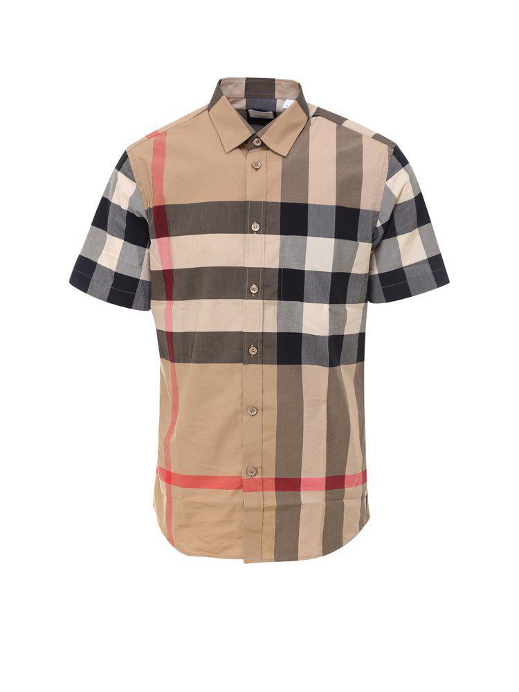 商品Burberry|Burberry Tartan Motif Short-Sleeve Shirt,价格¥2736,第1张图片