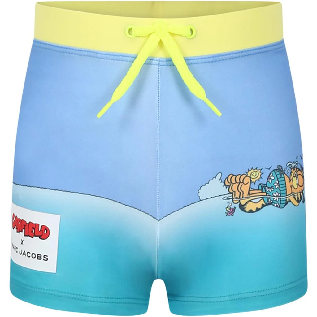 商品Marc Jacobs|Light Blue Swim Boxer For Boy With Garfield And Logo,价格¥565,第1张图片
