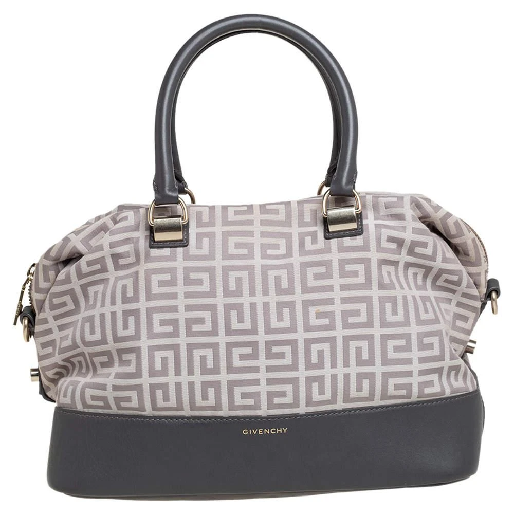 商品[二手商品] Givenchy|Givenchy Beige/Grey Monogram Canvas and Leather Satchel,价格¥1681,第1张图片