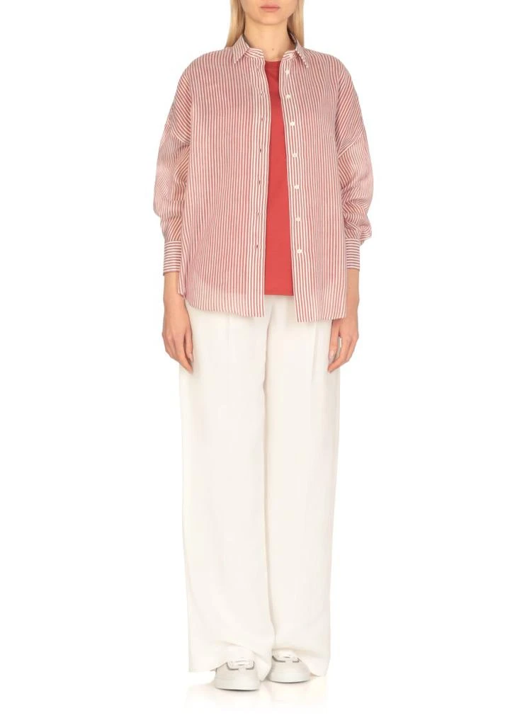 商品Brunello Cucinelli|Red Linen And Silk Shirt,价格¥6287,第2张图片详细描述
