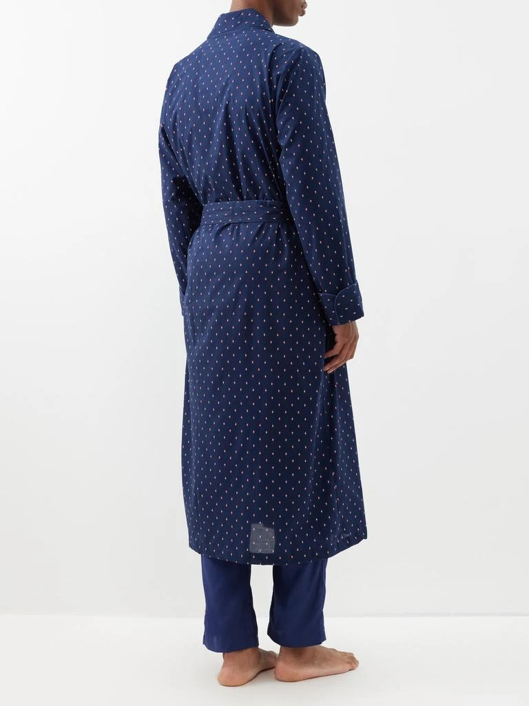 商品Derek Rose|Nelson geometric-print cotton belted robe,价格¥966,第5张图片详细描述