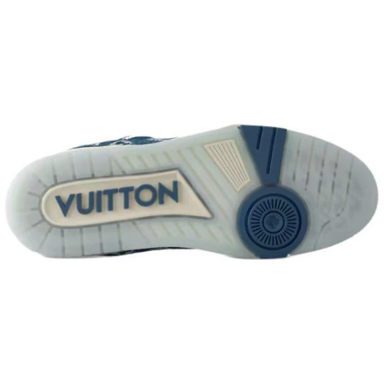 商品[国内直发] Louis Vuitton|Trainer 牛皮革 圆头系带 低帮 板鞋 男女同款 蓝白色,价格¥11922,第7张图片详细描述