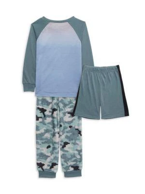 商品Petit Lem|Boy’s 3-Piece Dinosaur Pajama Set,价格¥72,第2张图片详细描述