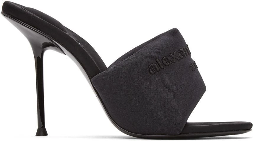 商品Alexander Wang|Black Sienna Mule Heeled Sandals,价格¥3829,第1张图片