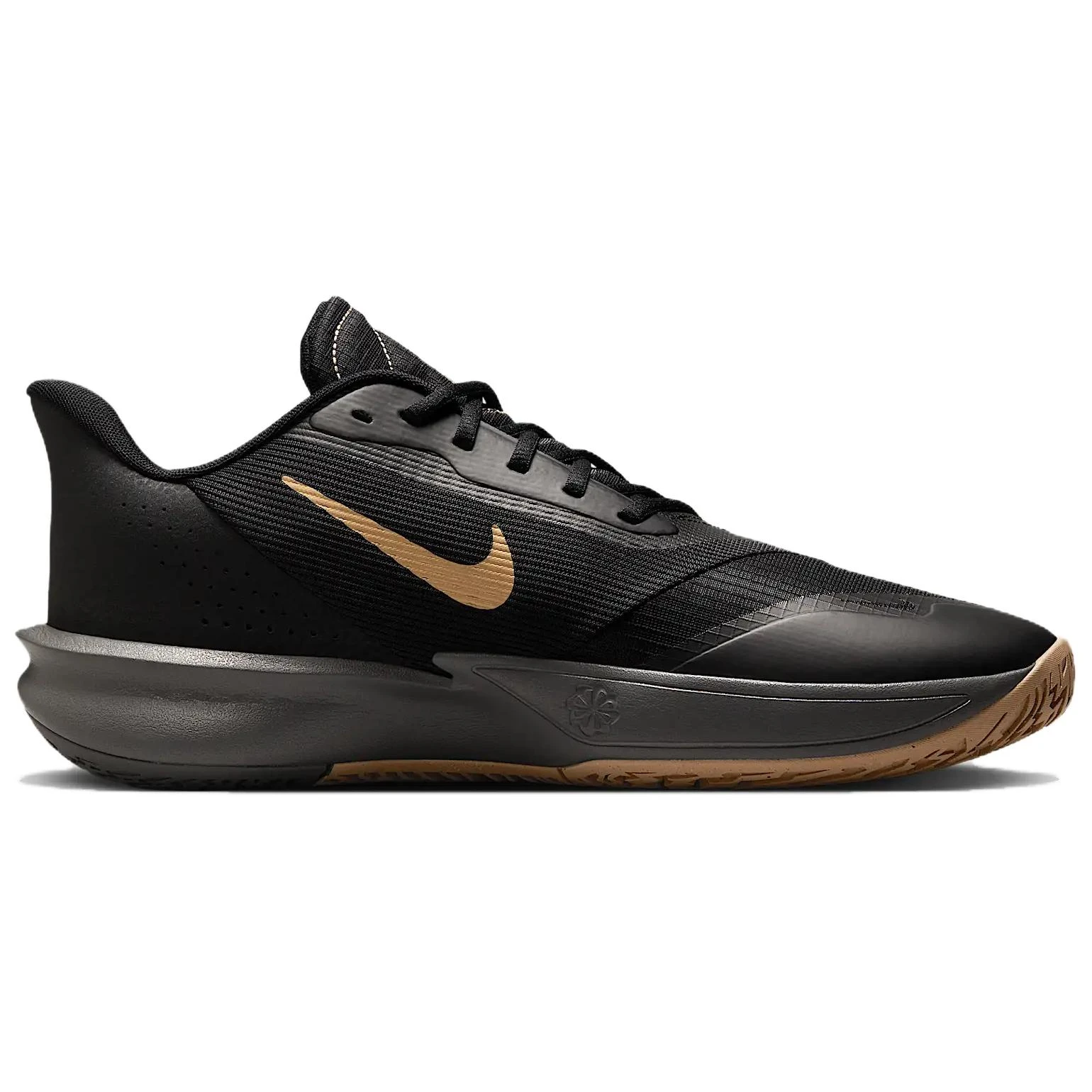 商品[国内直发] NIKE|Precision 7 舒适柔软 防滑耐磨 低帮 篮球鞋 男款 黑金色,价格¥502,第3张图片详细描述