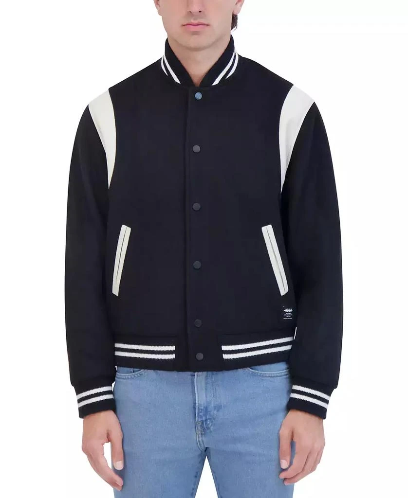 商品Hudson|Men's Varsity Jacket with Faux Leather Trim,价格¥784,第4张图片详细描述