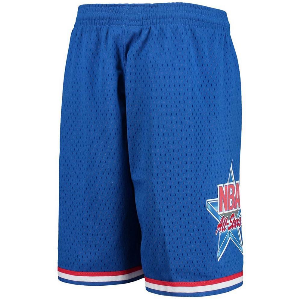 商品Mitchell and Ness|Youth Blue NBA All-Stars Hardwood Classics Swingman Shorts,价格¥364,第5张图片详细描述