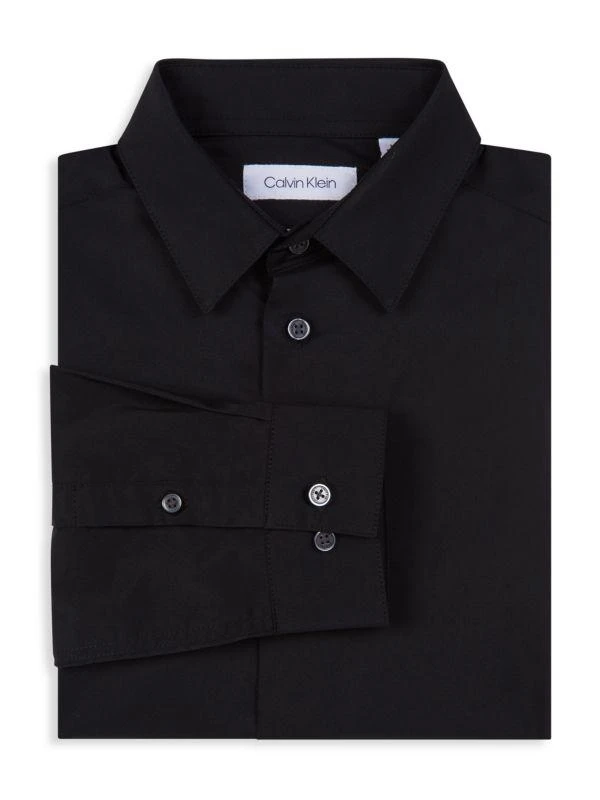 商品Calvin Klein|Boy's Slim Fit + Stretch Poplin Dress Shirt,价格¥225,第3张图片详细描述