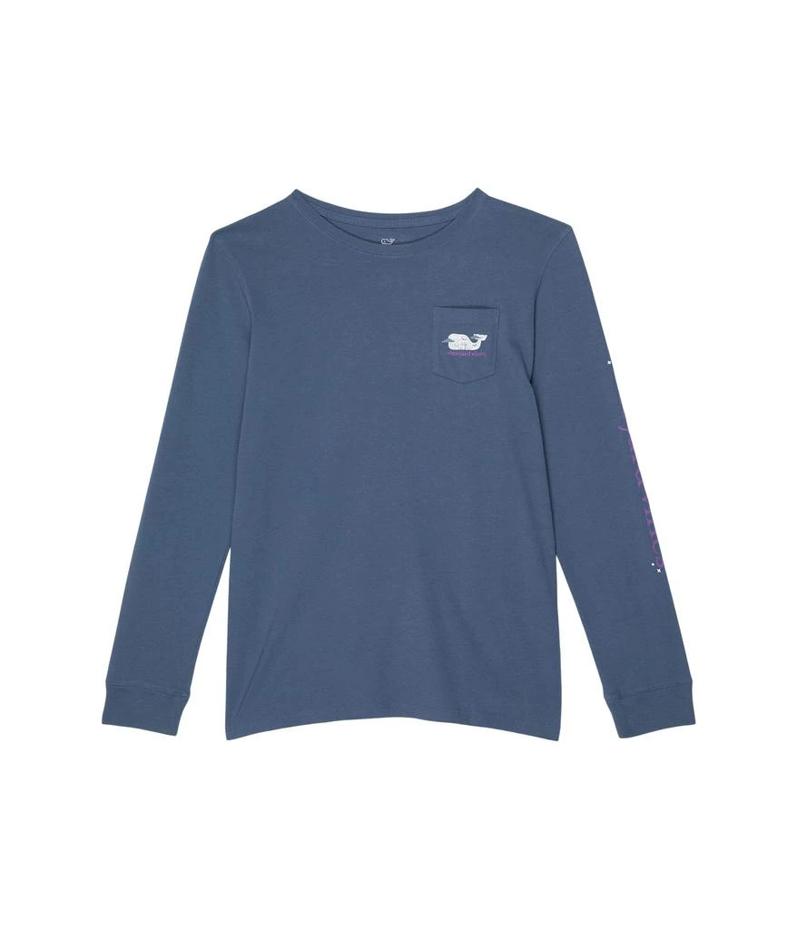 商品Vineyard Vines|Halloween Whale Long Sleeve Pocket T-Shirt (Toddler/Little Kids/Big Kids),价格¥151,第1张图片