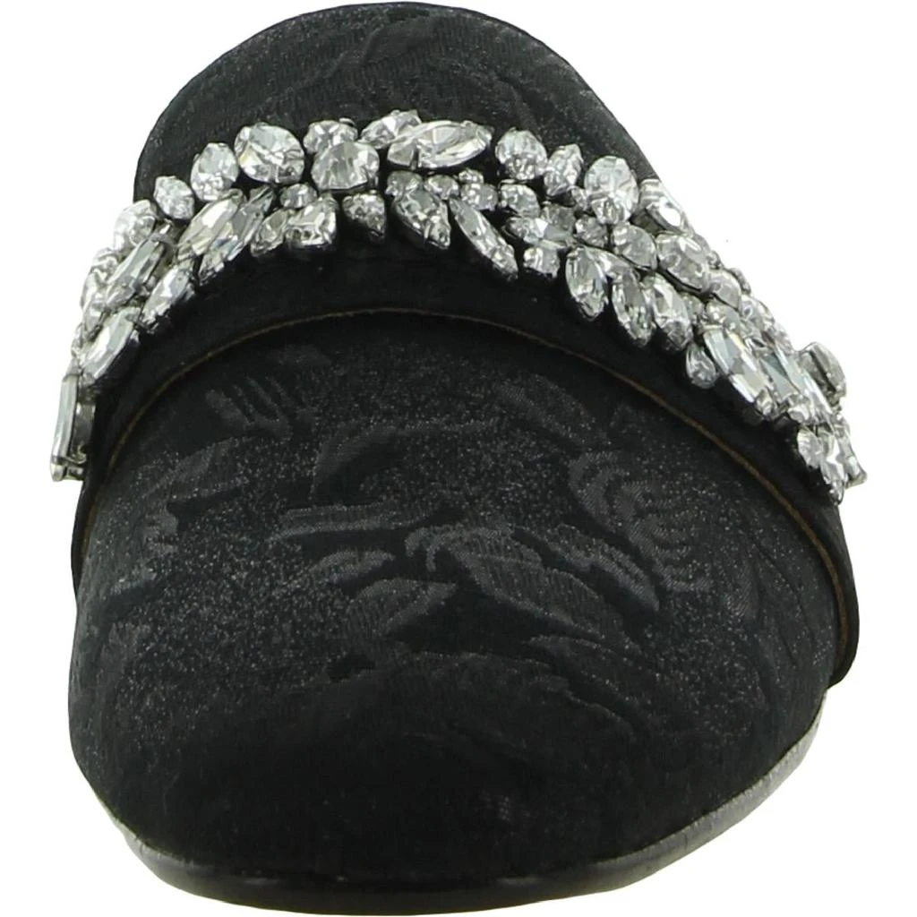 商品Badgley Mischka|Badgley Mischka Womens Kana Shimmer Rhinestone Loafers,价格¥627,第2张图片详细描述